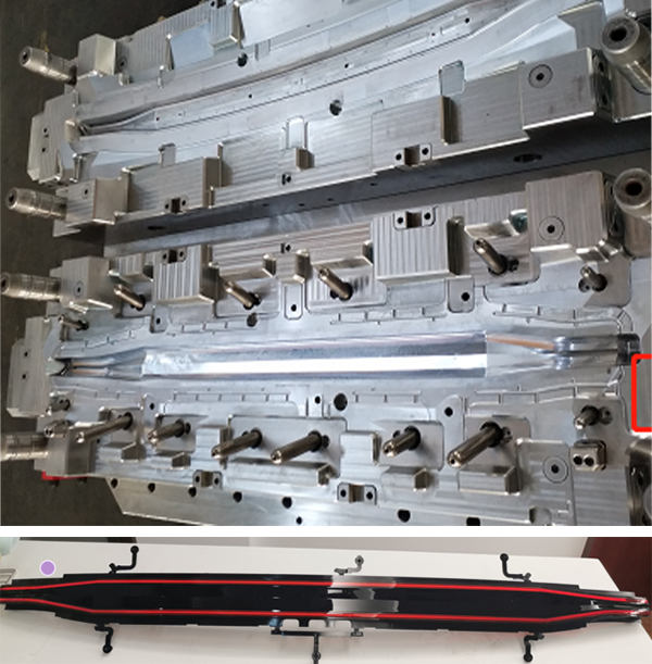 Ruiten RT01 project taillight through light lining frame mold