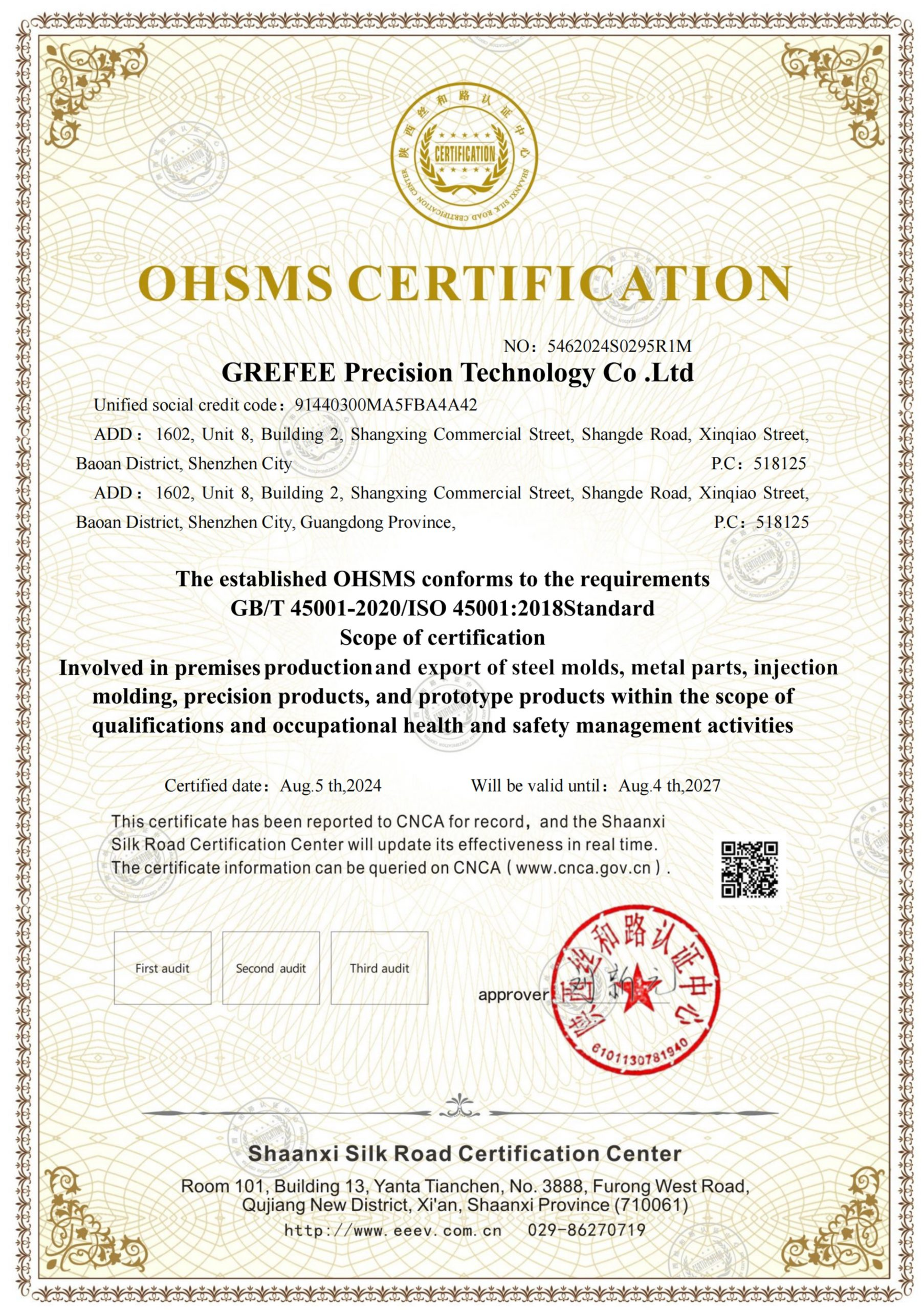 OHSMS Certification